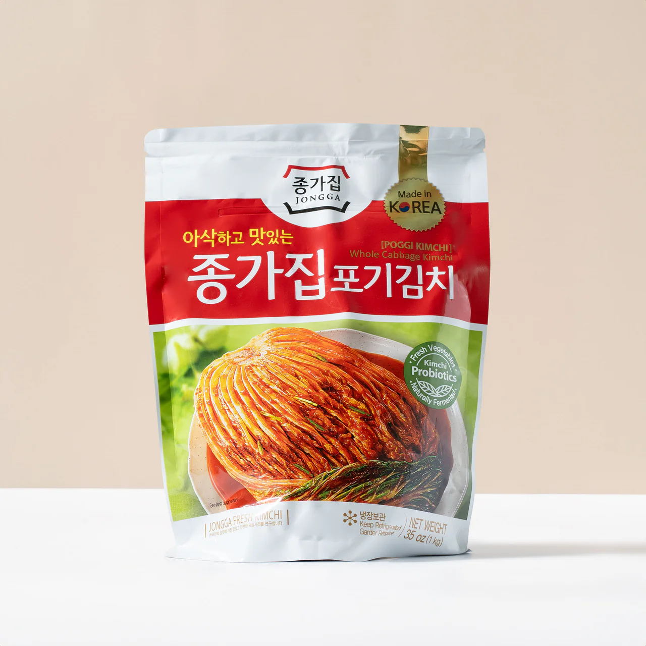 Jongga] Whole cabbage Poggi Kimchi 1kg 종가 전라도 포기김치