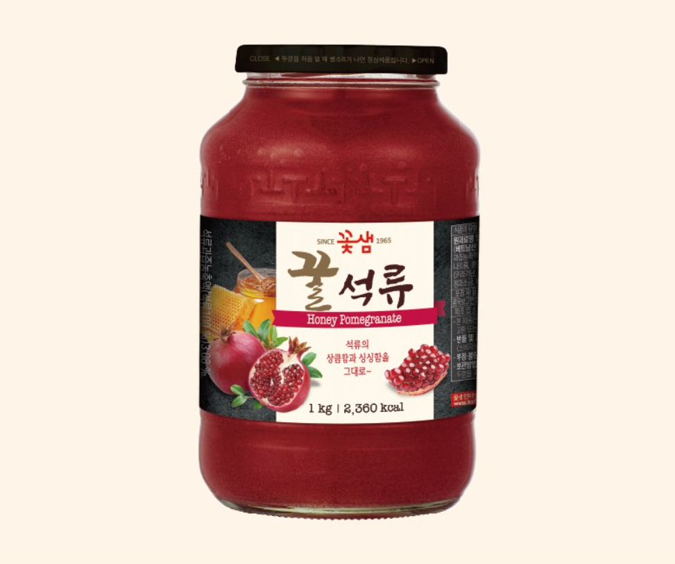 Kkot Saem Honey Pomegranate Tea 1kg 꽃샘 꿀석류차 1kg