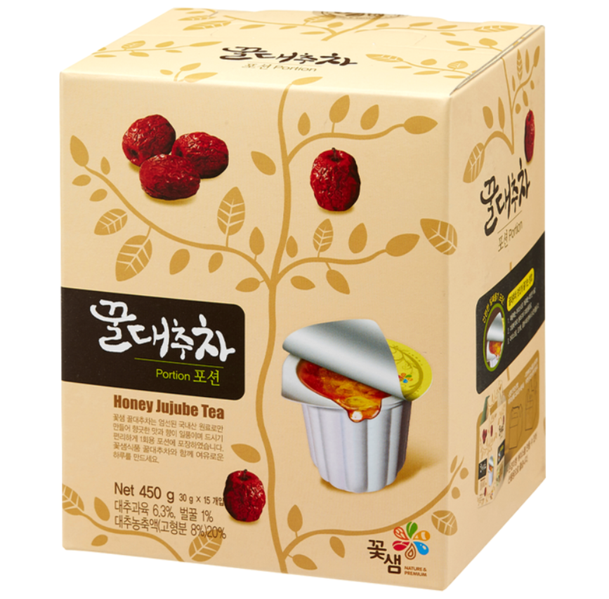 Kotsam Honey Flavors Tea 30gx15P 꽃샘 유자차 -포션 대추차- 포션 생강차-포션