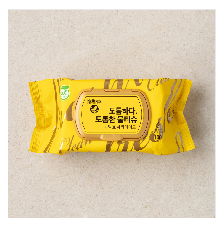 No Brand Thick Wet Wipes 100pcs | 노브랜드 도톰한 물티슈 100매