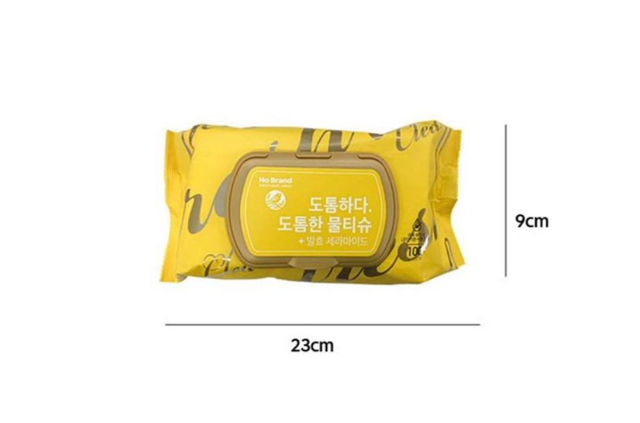 No Brand Thick Wet Wipes 100pcs | 노브랜드 도톰한 물티슈 100매