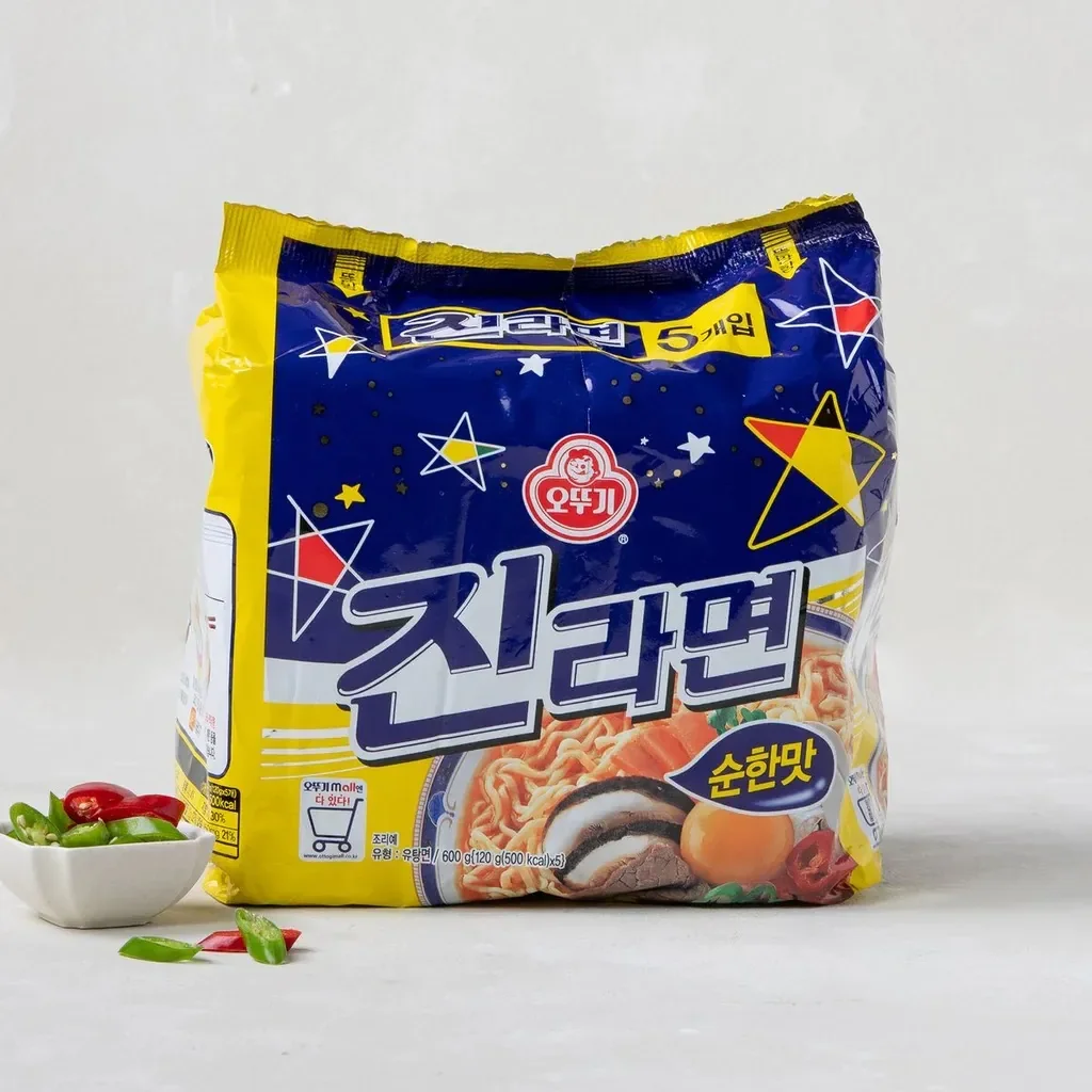 Ottogi] Jin Ramen Mild Flavor 120g x 5 Pack 오뚜기 진라면 멀티