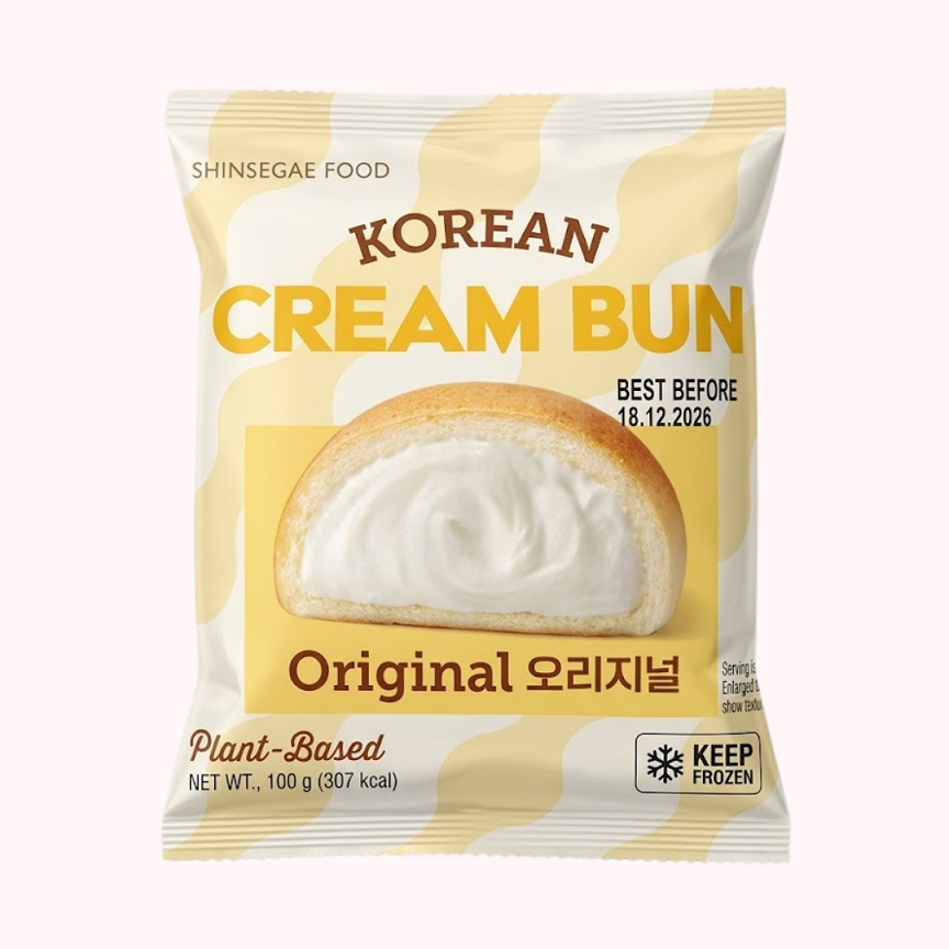 Shinsegae Korean Cream Bun (Frozen) 100g 신세계 크림번 (초코 / 딸기 / 오리지널)