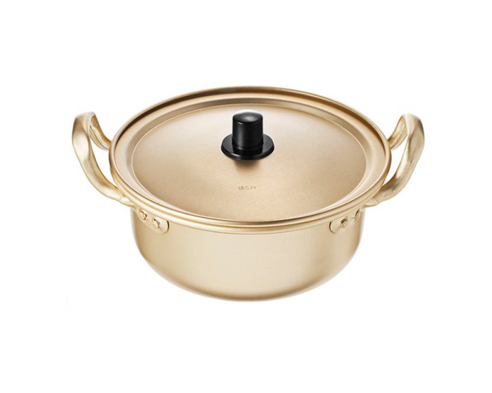 Korea Yang Eun Pot for Ramen | Aluminium Nickel-Silver Pot 알루미늄 양은 냄비