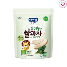 [Ildong Foodis] Imil Organic Rice Cracker Spinach 30g 아기밀 유기농 시금치 떡뻥