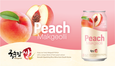 [Kooksoondang] Rice Wine Peach 350ml Can 복숭아 막걸리 캔