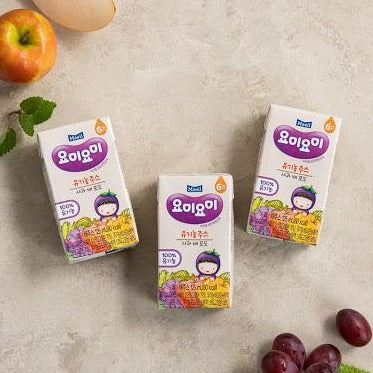 [Maeil] Organic Apple&Pear&Grape Juice 125ml  요미요미 유기농 사과&배&포도 4입