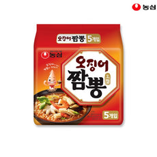 [Nongshim] Champong Ramyun Soup 124g x 5p 오징어 짬뽕(멀티) - 내수용