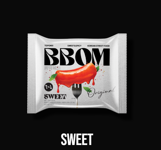 [BBOM] Korean Rice Cake Topokki 145gx4  뽐떡볶이
