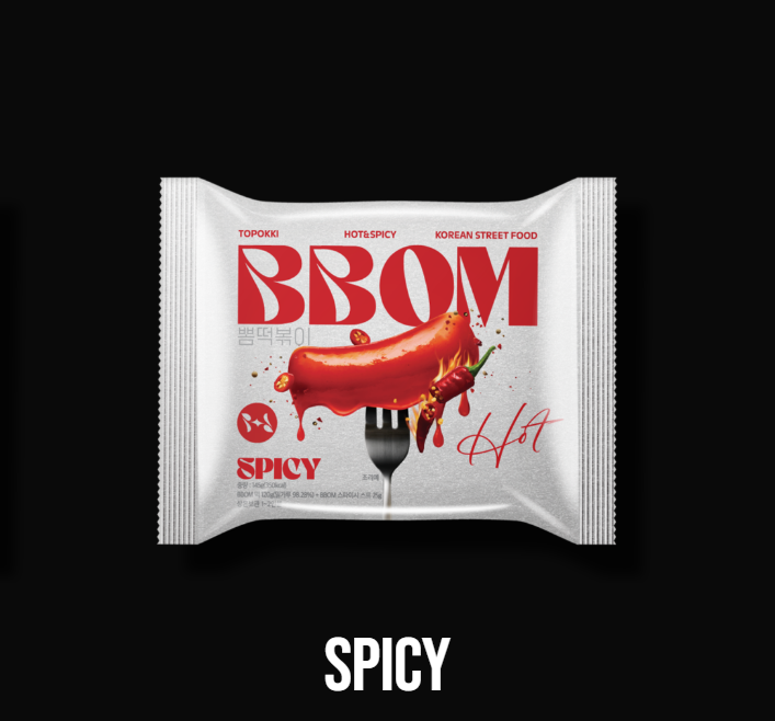 [BBOM] Korean Rice Cake Topokki 145gx4  뽐떡볶이