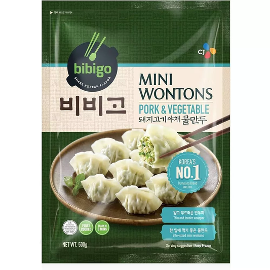 [CJ Bibigo] Mini Wontons Pork and Vegetable 500g  비비고 돼지고기 야채 물만두