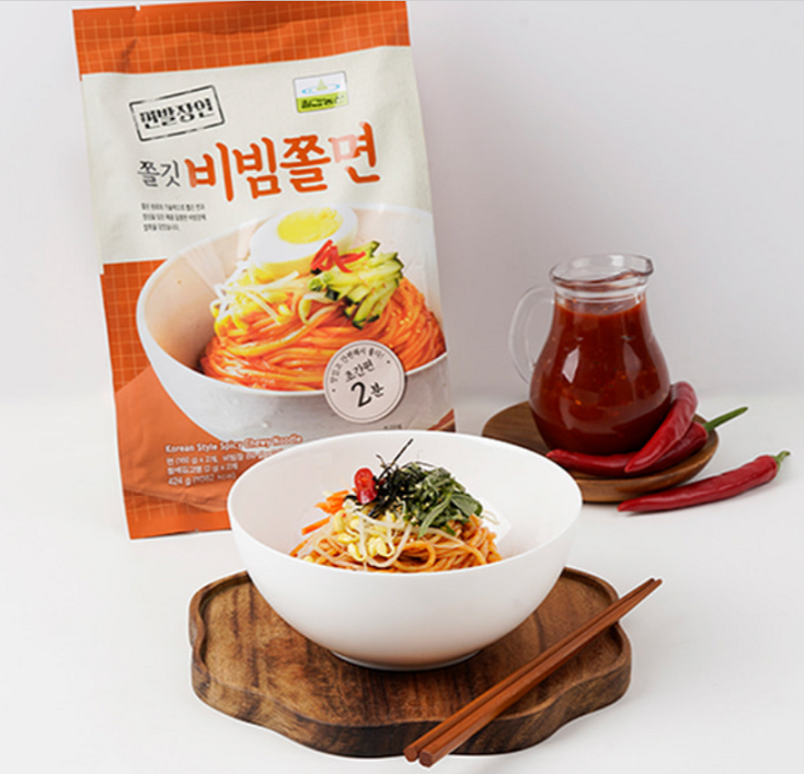 [Chilkab] Spicy & Sweet Chewy Noodle 424g 칠갑 비빔쫄면