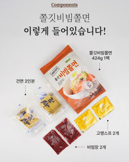 [Chilkab] Spicy & Sweet Chewy Noodle 424g 칠갑 비빔쫄면