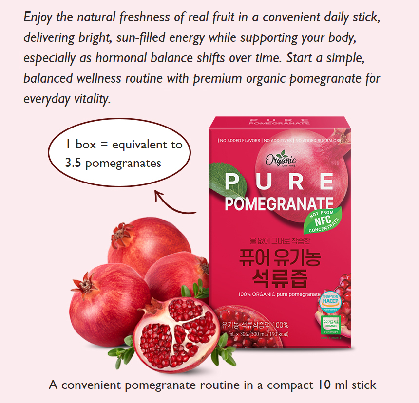 [Chunho N Care] 100% Organic NFC Pure Juice Stick (Prune / Pomegranate) 천호엔케어 퓨어 유기농