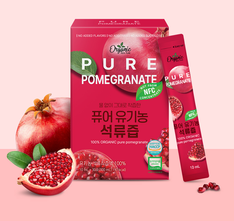 [Chunho N Care] 100% Organic NFC Pure Juice Stick (Prune / Pomegranate) 천호엔케어 퓨어 유기농