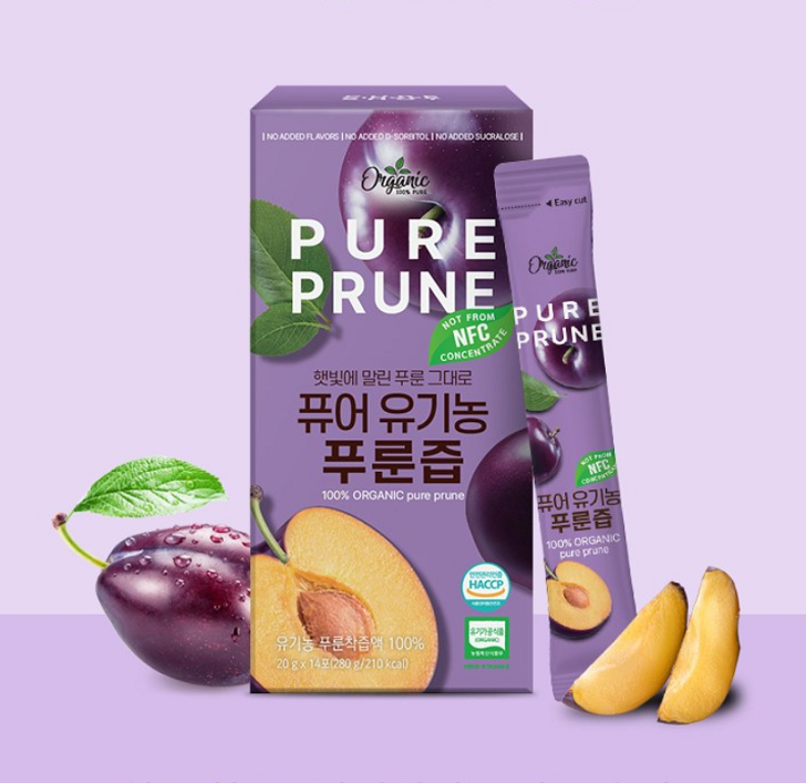 [Chunho N Care] 100% Organic NFC Pure Juice Stick (Prune / Pomegranate) 천호엔케어 퓨어 유기농