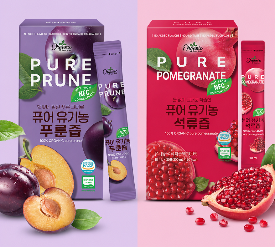 [Chunho N Care] 100% Pure Juice Stick (Prune / Pomegranate) 퓨어 유기농 푸른즙