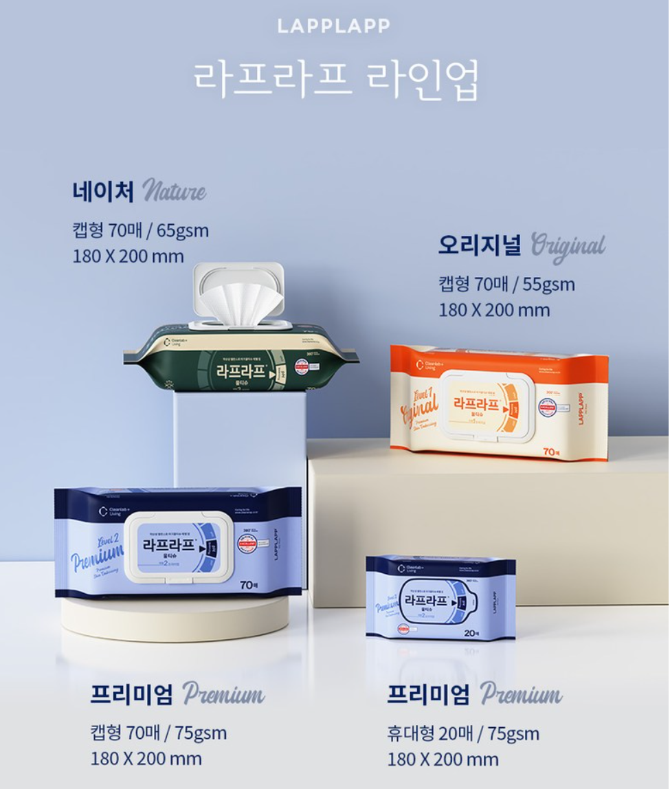 [CleanLab] Premium Wet Wipes 20pcs 크린랩 라프라프 프리미엄 물티슈 캡형(20매)