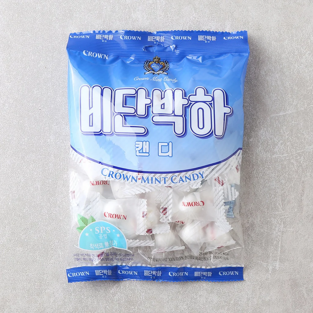 [Crown] Mint Candy 140g  비단박하사탕
