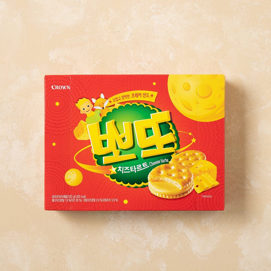 [Crown] Poteau Cheese Tart Biscuits 161g 크라운 뽀또 치즈타르트 비스킷