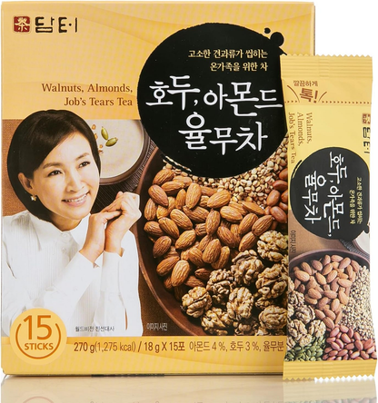 [Damtuh] Walnut Almond Job’s Tear Pumpkin Seed & Peanut Tea, Misugaru 18g x 15T 담터 호두 아몬드 율무차