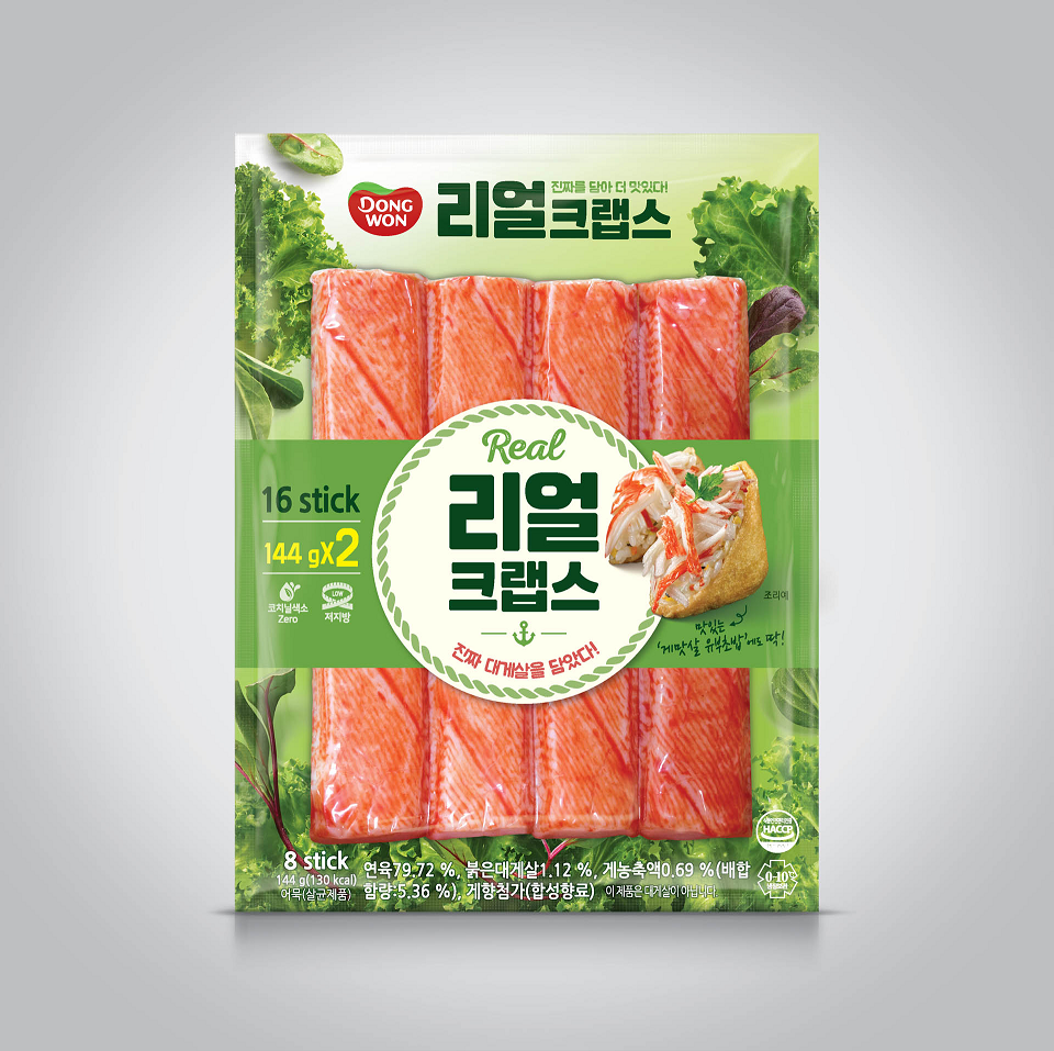 [Dongwon] Real Crabs Stick 144g x 2P (16 sticks) 동원 리얼 크랩스
