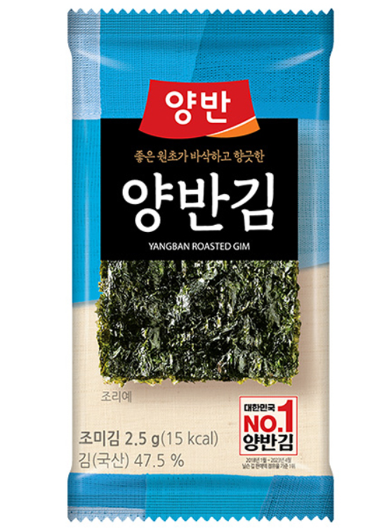 [Dongwon] Yangban Roasted Laver 2g x 8 Packs [동원] 양반 도시락김