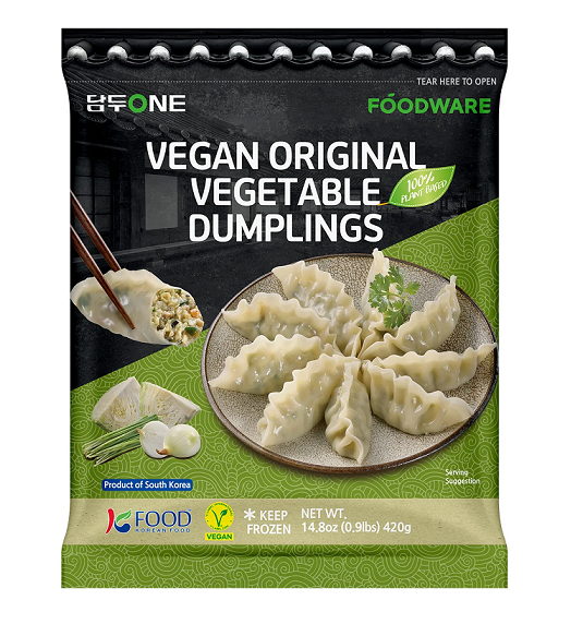 [Foodware] Vegan Vegetable Dumplings 420g 만두  야채만두 김치만두 잡채만두 버섯만두