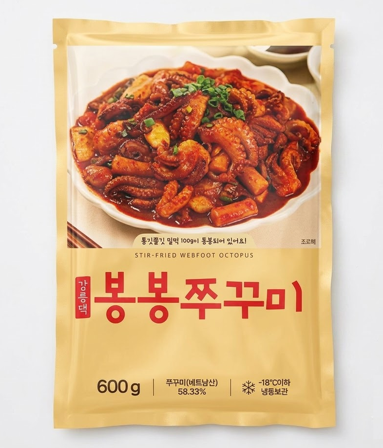 [Foodrige] Stir-Fried Webfoot Octopus (Bong Bong Jjukkumi) 600g 아름푸드 강릉댁 봉봉쭈꾸미