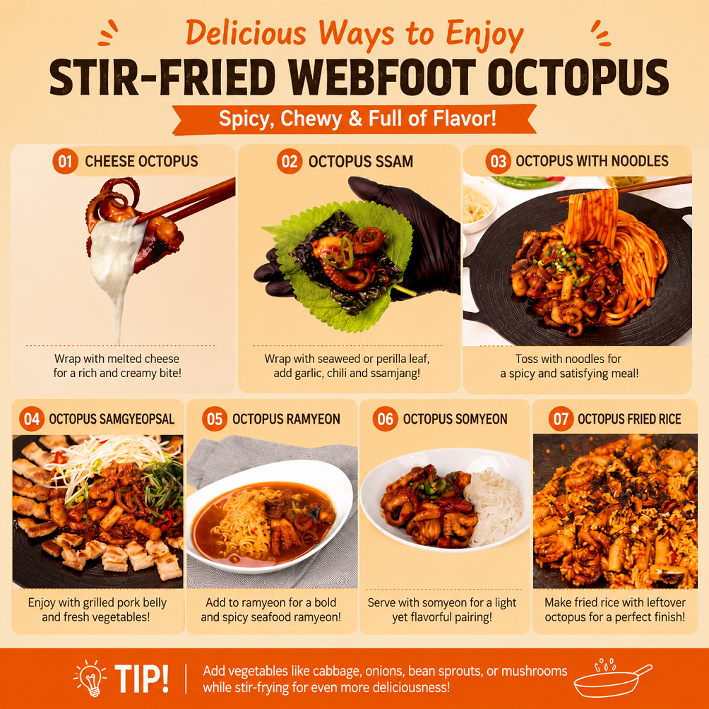 [Foodrige] Stir-Fried Webfoot Octopus (Bong Bong Jjukkumi) 600g 아름푸드 강릉댁 봉봉쭈꾸미
