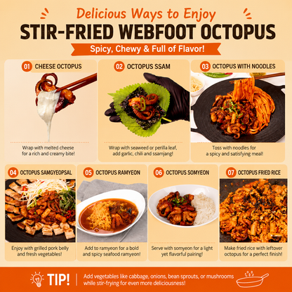 [Foodrige] Stir-Fried Webfoot Octopus (Bong Bong Jjukkumi) 600g 아름푸드 강릉댁 봉봉쭈꾸미