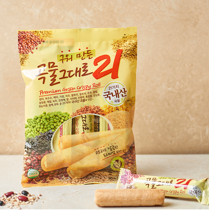 [Gaemi] Crispy Roll 21 Grains 180g 개미식품 곡물 그대로21