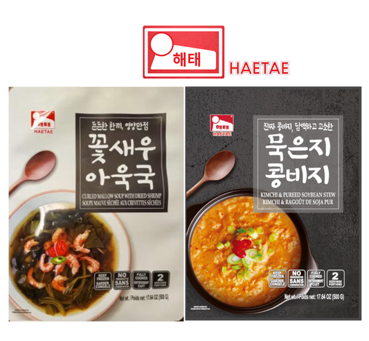[Haetae] Korean Ready to Eat Kimchi Stew Soup 500g 해태 묵은지 콩비지 / 꽃새우 아욱국