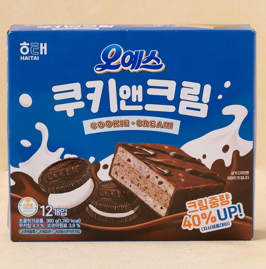 [Haitai] Oh-Yes Cookie & Cream Pie 360g 해태 오예스 쿠앤크 파이