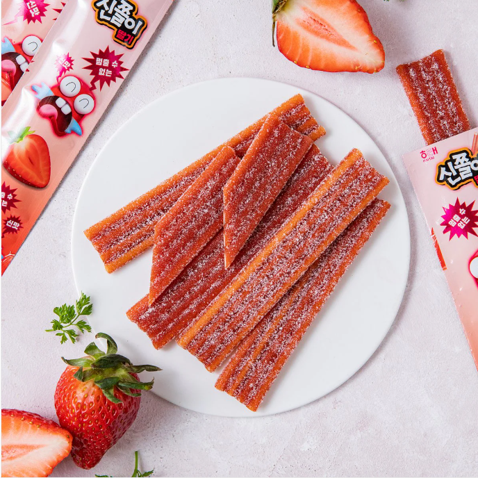 [Haitai] Shinjjol-i Chewy Candy 24g (Strawberry / Shine Muscat / Apple / Lemon Cola) 해태제과 신쫄이