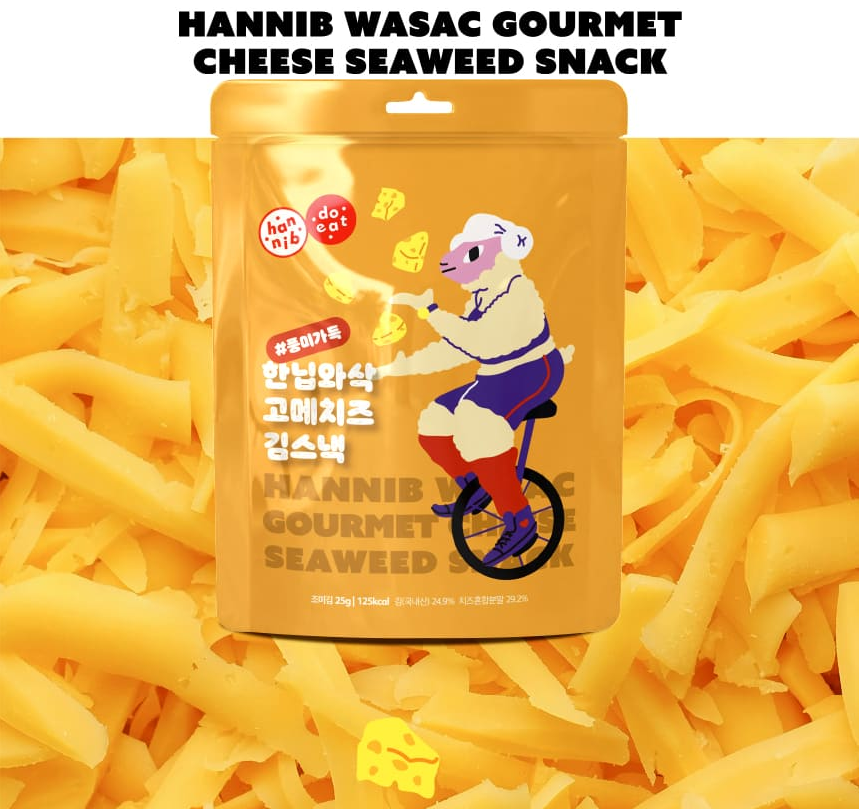 경기 Fair [Hannibwasac] Crispy Seaweed snack (Wasabi,Sweet Salt,Spicy,Gourmet Cheese) 15g  한닙두잇 한닙와삭