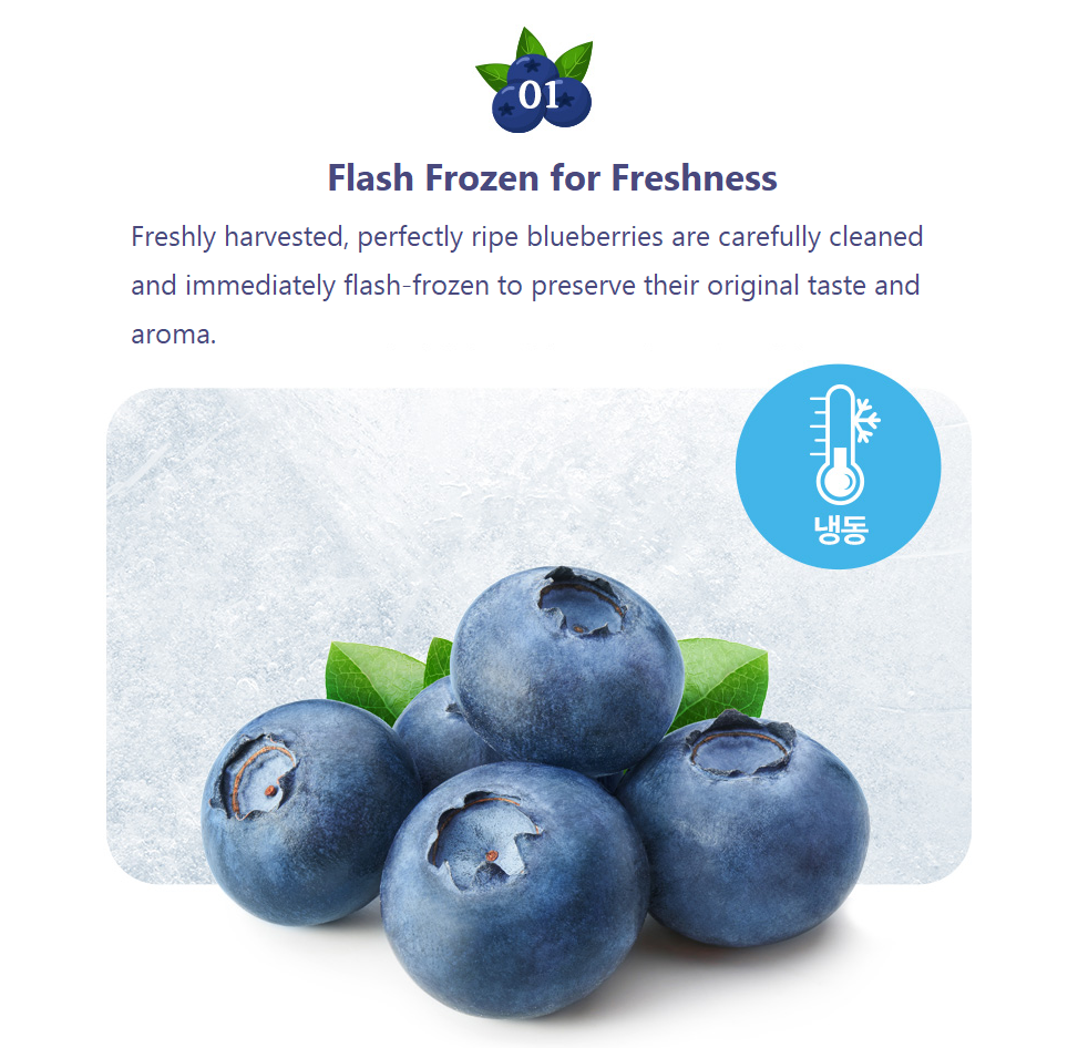 [Wellfarm] Fresh Frozen Blueberries 1kg (냉동 블루베리)