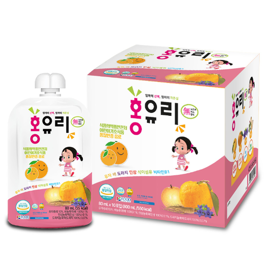 [HongYuri] Kids Herbal Drink for Respiratory Health (Pouch) 80ml 홍유리 어린이 호흡기 건강 음료