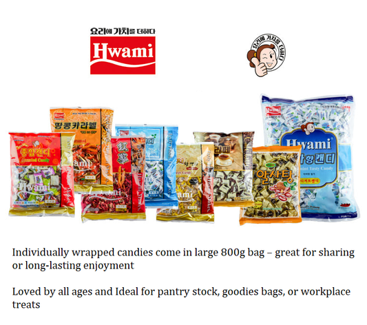 [Hwami] Korean Flavored Candies 800g (Nurungji / Peppermint / Assorted) 화미 캔디 3종 (누룽지 / 박하 / 종합)