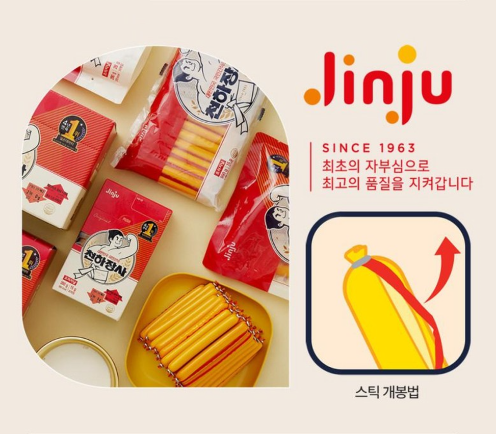 [Jinju] Fish Sausage 84g – Original 진주햄 천하장사 오리지널