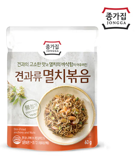 [Jongga] Stir-fried Anchovy and Nuts 60g  종가집 견과류 멸치볶음
