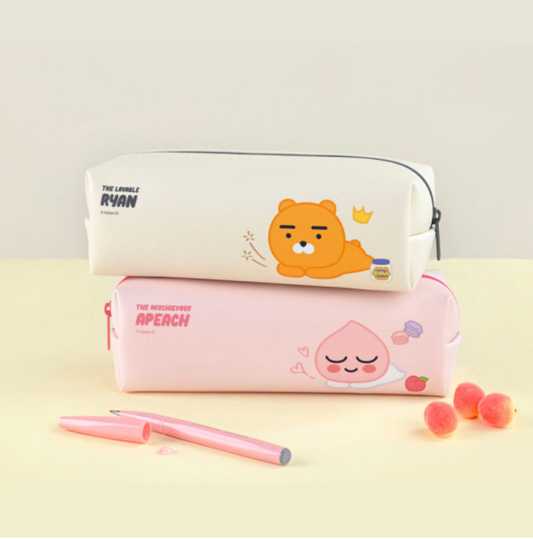 [Kakao Friends] Rectangle Zipper Pencil Case – Ryan / Apeach 카카오프렌즈 사각 필통
