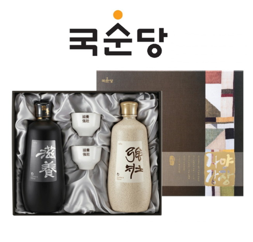 [Kooksoondang] Jayang & Gangjang Baekseju Premium Gift Set 자양백세주 & 강장백