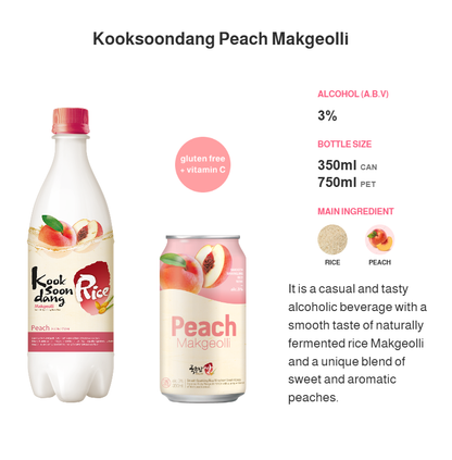 [Kooksoondang] Korea Flavored Makgeolli Rice Wine 750ml (5 favors)쌀막걸리