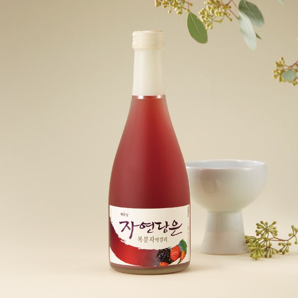 [Kooksoondang] Raspberry Makgeolli Rice Wine 360ml | 자연담은 복분자 막걸리