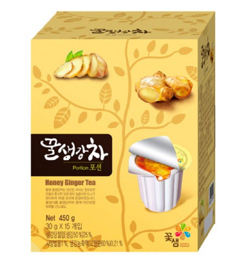 Kotsam Honey Flavors Tea 30gx15P 꽃샘 유자차 -포션  대추차- 포션  생강차-포션