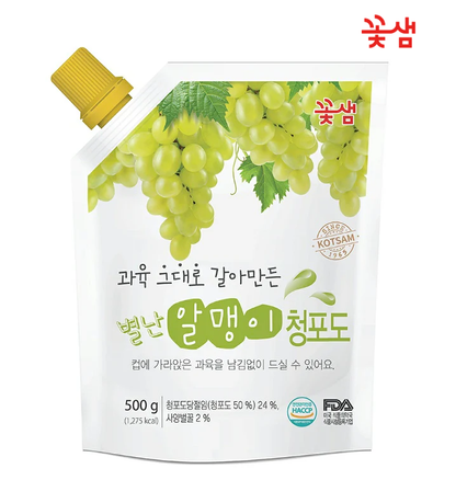 [Kotsam] Green Grape Tea Concentrate (Shine Muscat Style) 500g 꽃샘 알맹이 청포도
