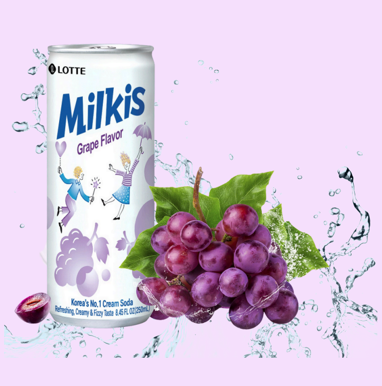 [Lotte] Milkis Carbonated Soda Drink 250ml  롯데 밀키스 탄산음료