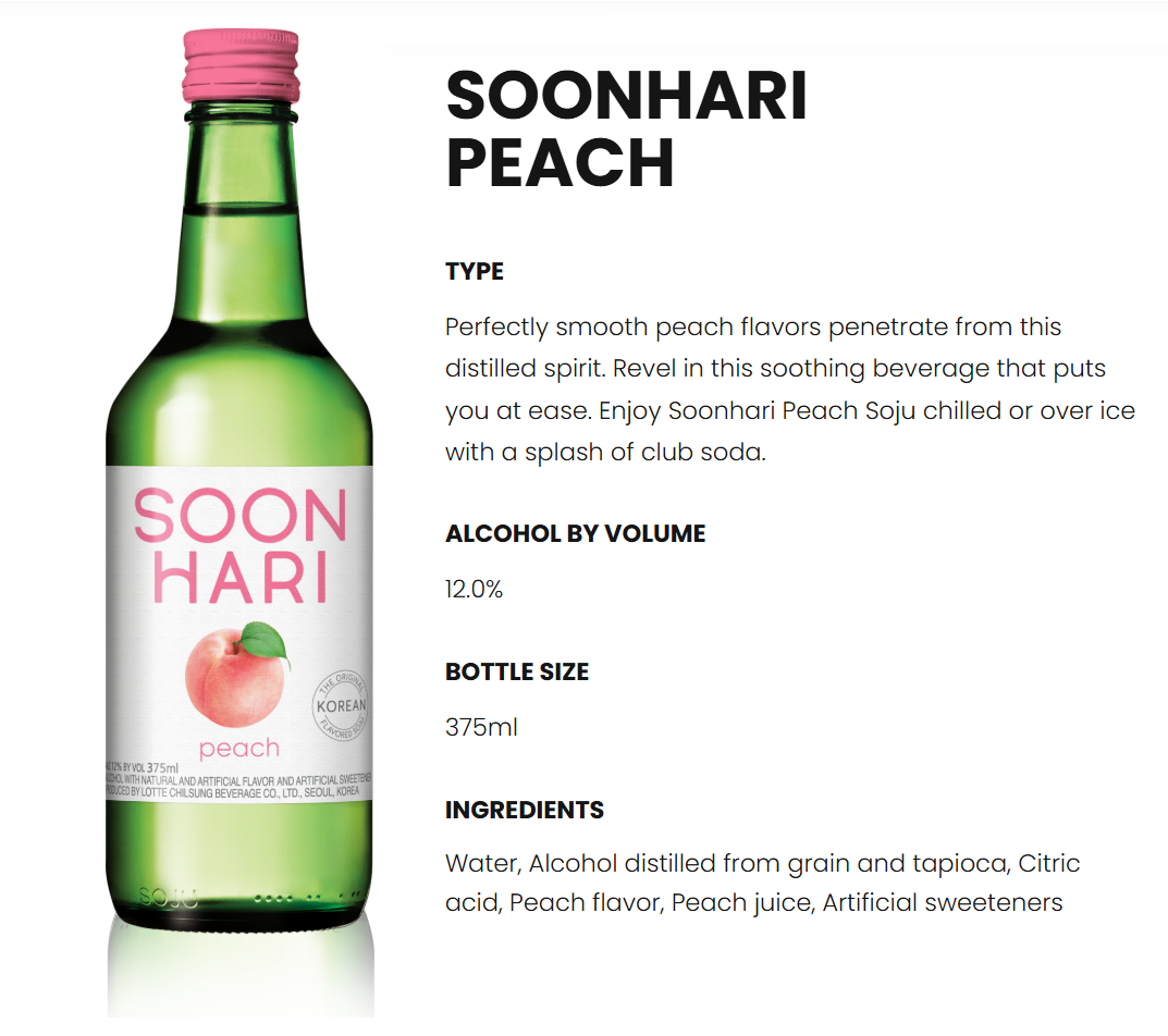 [Lotte] Chum Churum SoonHari Flavored Soju 375ml (12%) 롯데 처음처럼 순하리 과일소주