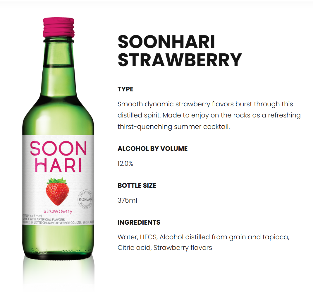 [Lotte] Chum Churum SoonHari Flavored Soju 375ml (12%) 롯데 처음처럼 순하리 과일소주